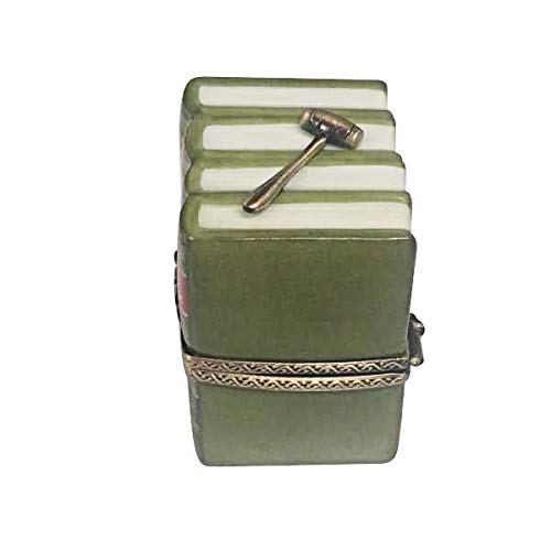 Rochard Law Books with Gavel Limoges Porcelain Box - Elegant Collectible Gift for Lawyers & Judges - Perfect for Office Decor, Legal Professional Appreciation, and Special Occasions