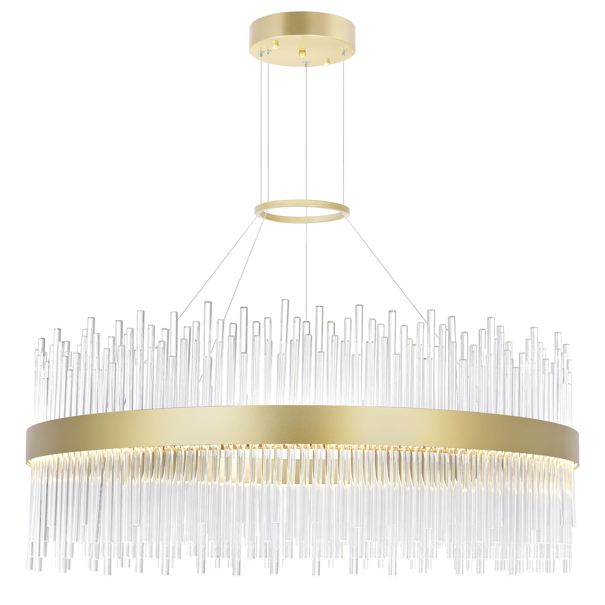 CWI Lighting Genevieve 12-Light LED Chandelier with Medallion Gold Finish - Modern Crystal Ceiling Light Fixture for Dining Room, Bedroom, or Foyer Decor