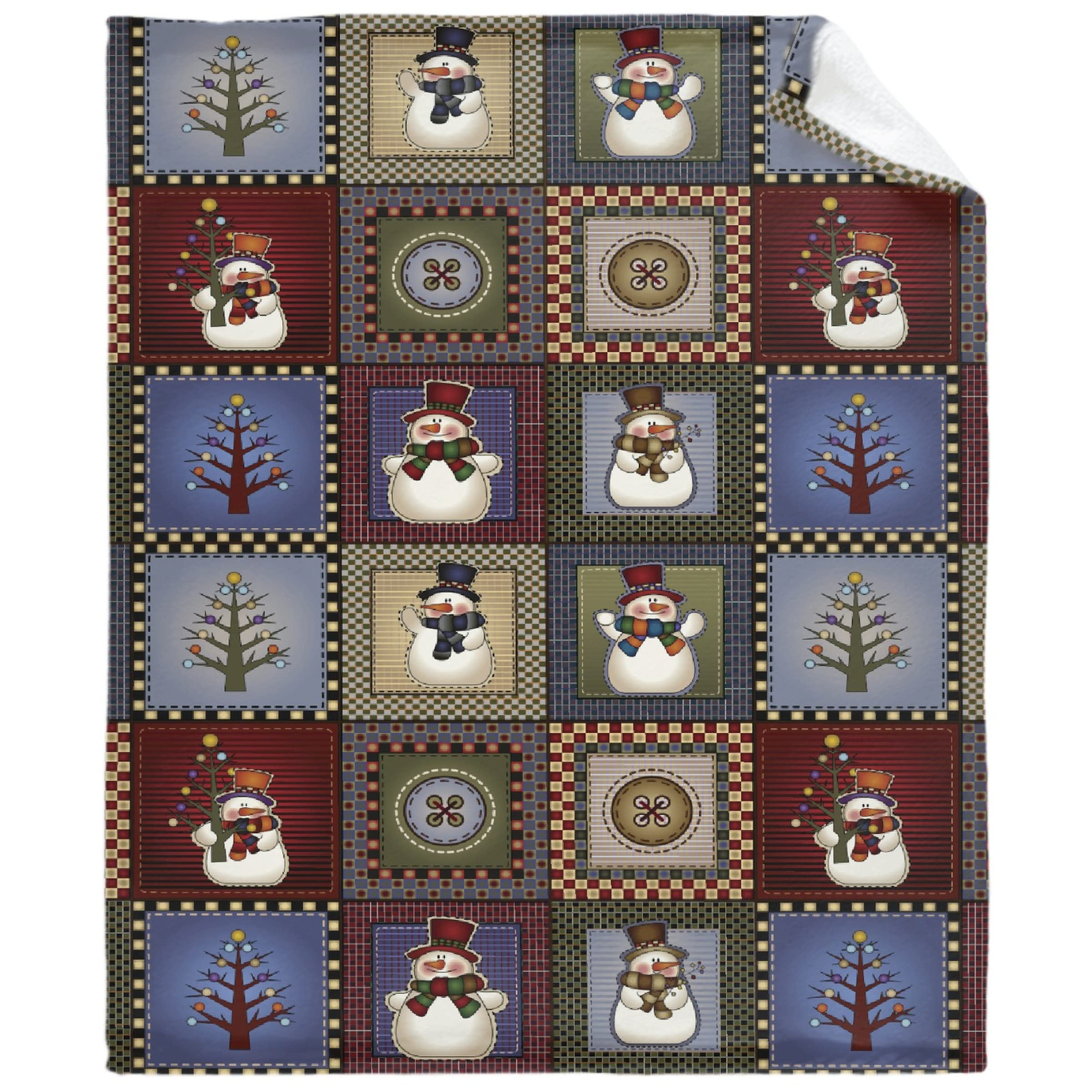 Vintage Christmas Flannel Throw Blanket 50