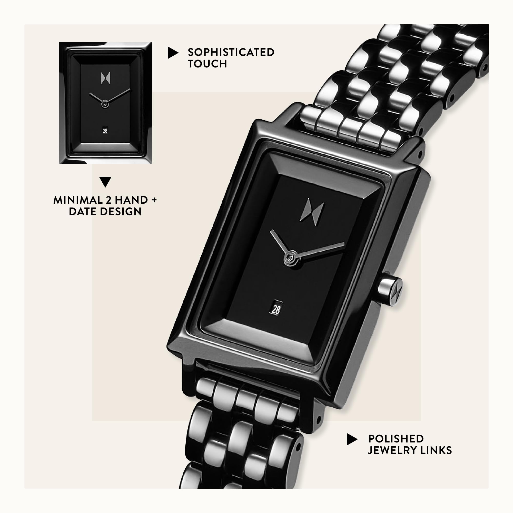 MVMT Women's Minimalist Watch - Stainless Steel, Waterproof for Daily Wear