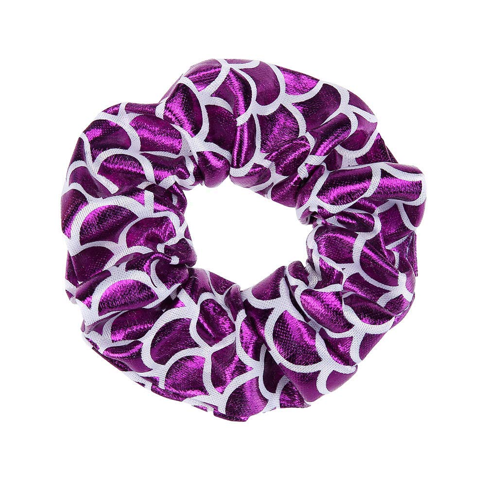 18 PCS Shiny Metallic Hair Scrunchies - Mermaid Scales Hair Ties, Elastic Ponytail Holders for Women & Girls (Perfect for Parties, Weddings, Gifts & Everyday Use)