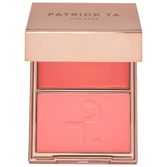 Patrick TA Major Headlines Double Take Duo Cream + Powder - Long-Lasting Blush & Highlighter Set for Day & Night Makeup | Perfect for Contouring & Glowing Skin