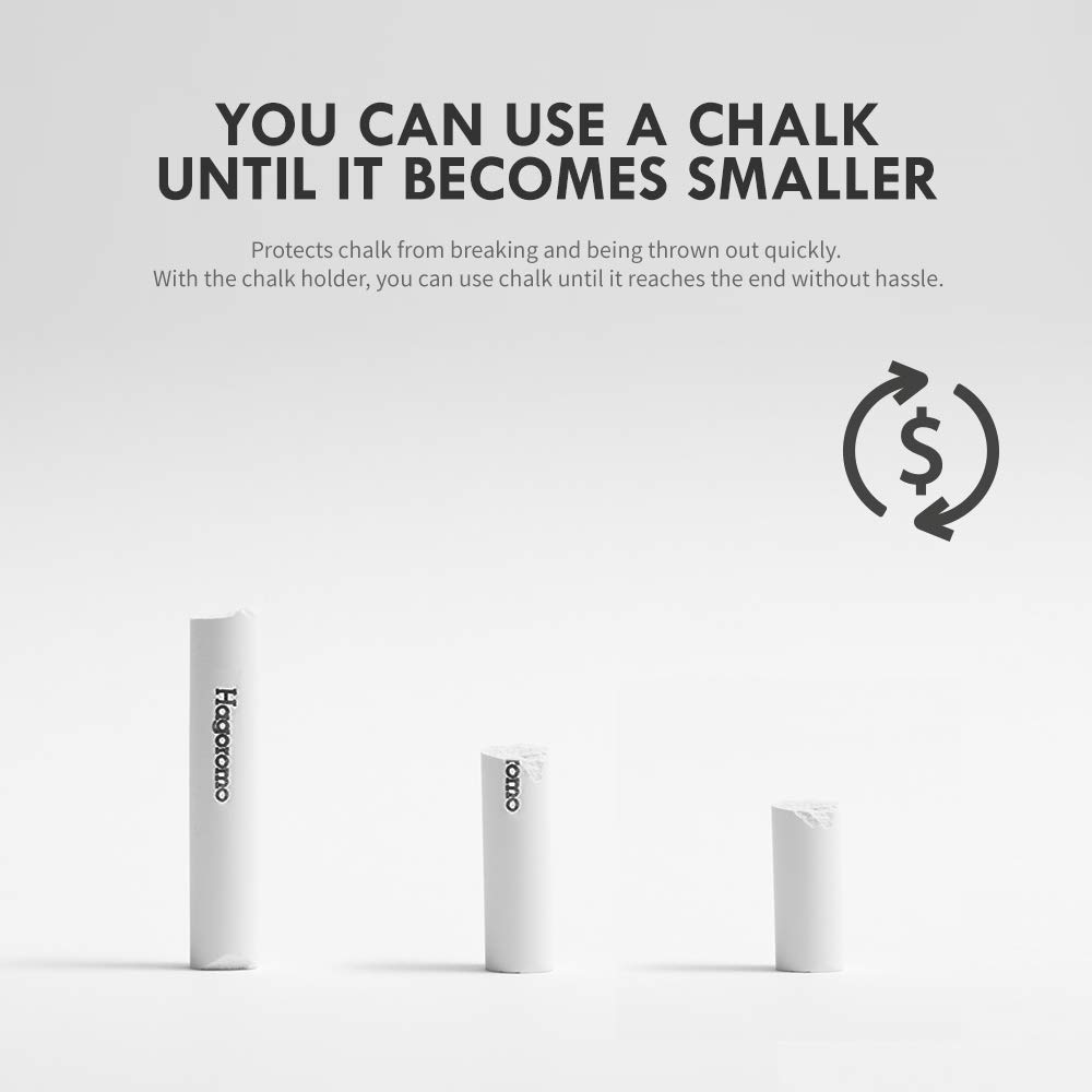 Hagoromo Magnetic Chalk Holder with Blue Body & Chalk - Perfect for Teachers, Students & Artists in Classrooms, Studios & Home Use