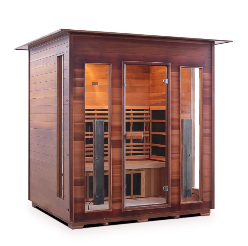 Enlighten Sauna Diamond 4-Person Infrared & Traditional Home Sauna - Perfect for Home Spa, Relaxation & Detox Therapy (Model H 17378)