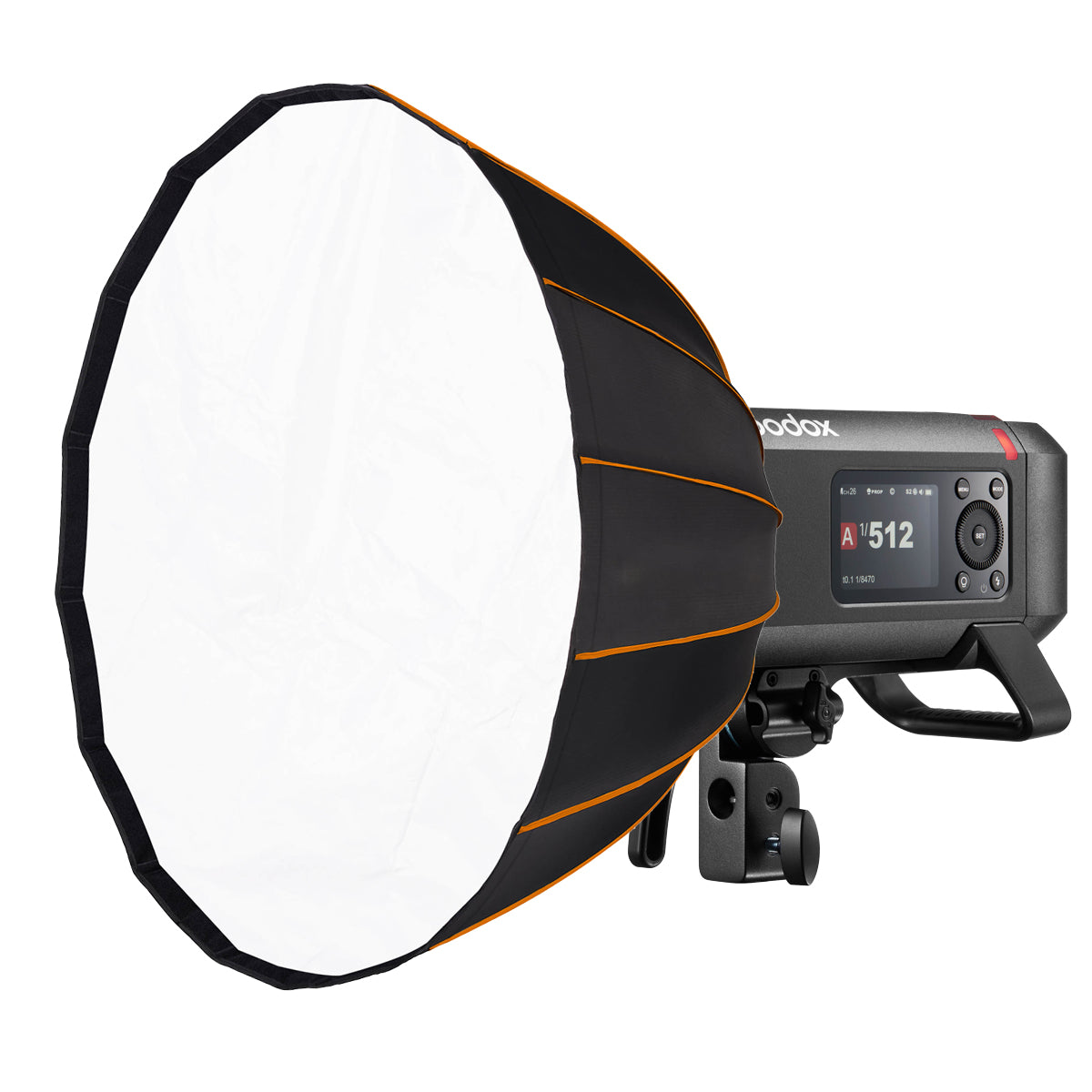 Godox AD600Pro II Battery-Powered Monolight Flash with QR P120 Parabolic Softbox – Perfect for Studio Photography, Outdoor Portraits, and Product Shoots