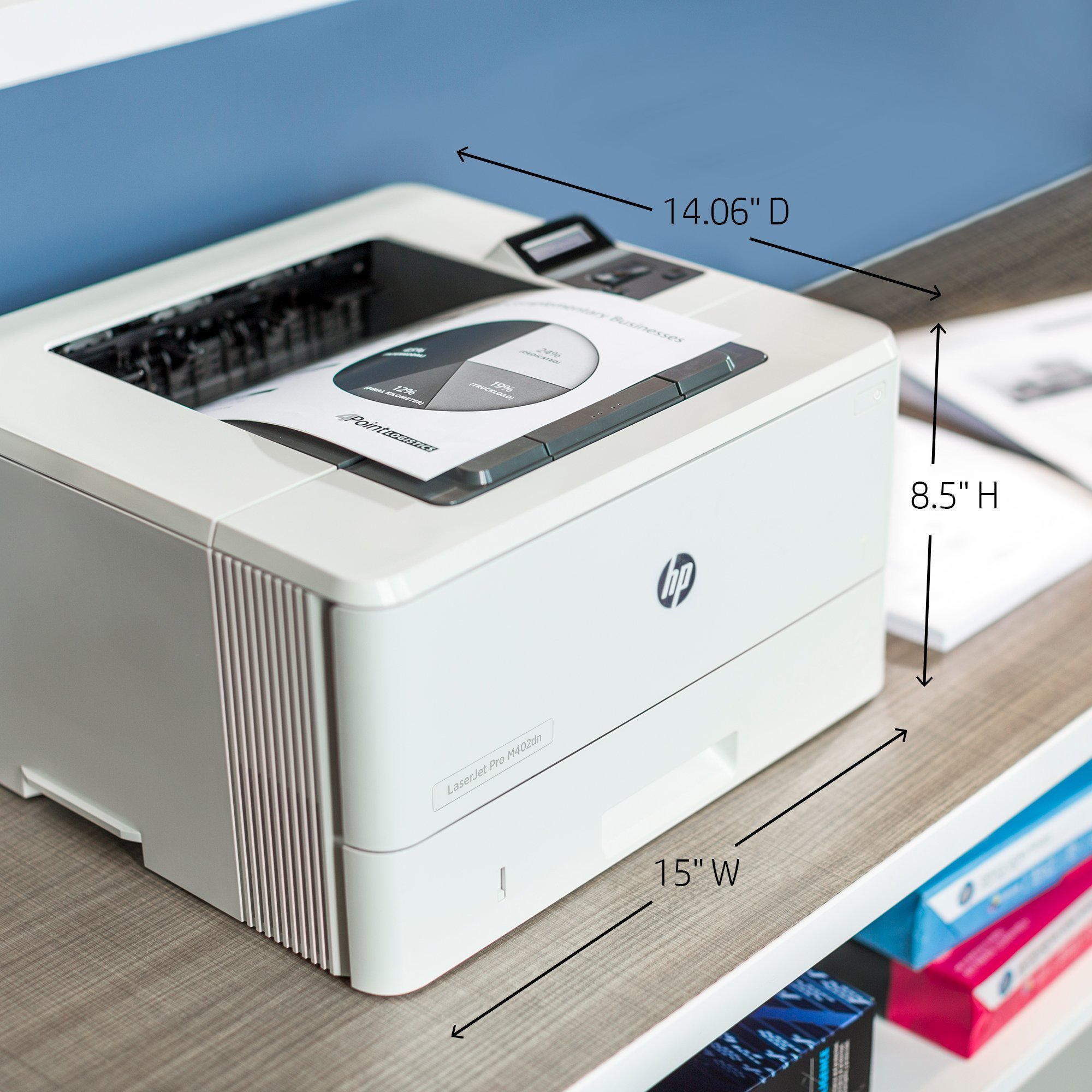 HP LaserJet Pro M402dn Monochrome Laser Printer - Fast & Reliable Wireless Printing, Amazon Dash Replenishment Ready (Renewed/Refurbished) - Perfect for Home Office & Small Business Use