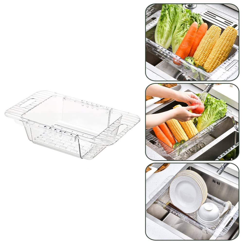 Stainless Steel Sink Drain Basket - Multi-Purpose Kitchen Storage Basket for Washing, Draining & Drying Fruits, Vegetables & Dishes - Perfect for Kitchen Sink Organization & Food Prep