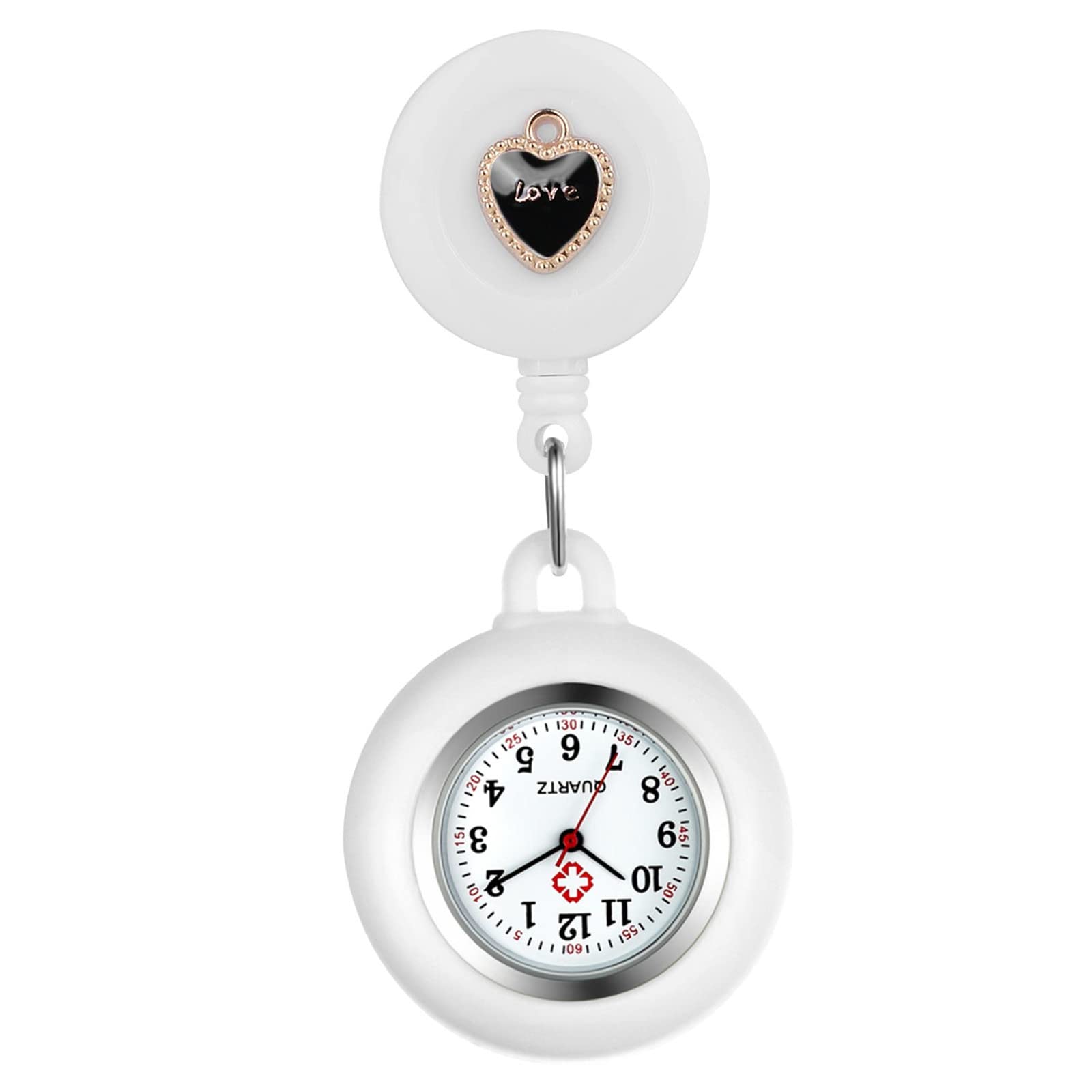 Lancardo Retractable Nurse Watch with Second Hand - Clip On for Nurses & Medical Use