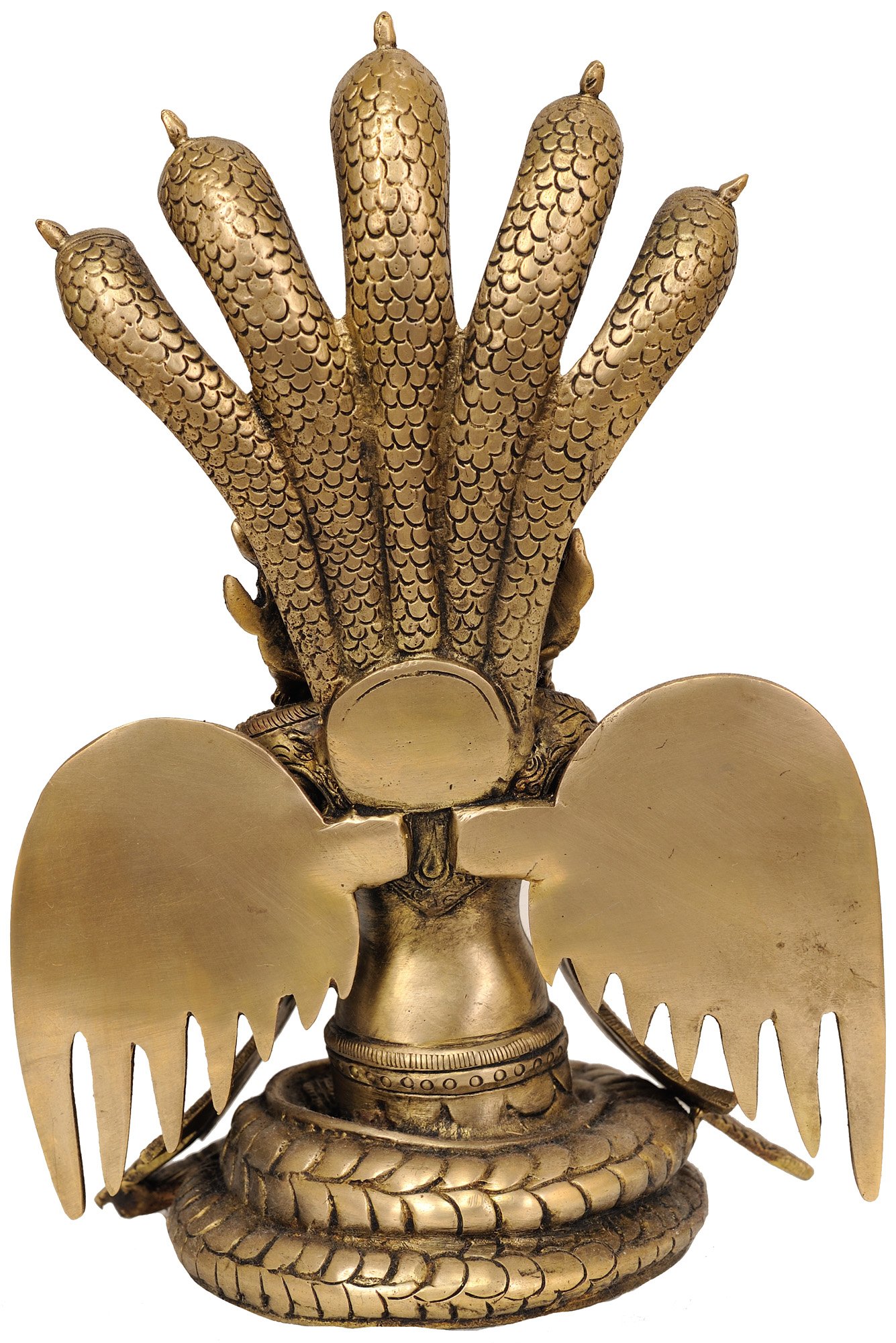 Naga-Kanya (The Snake Woman) - Handcrafted Brass Statue for Home Decor, Spiritual Altar & Yoga Meditation Space | Hindu Goddess Artwork