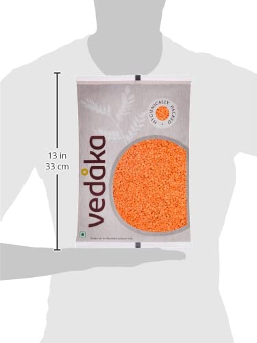 Vedaka Premium Unpolished Red Masoor Dal (Split Lentils) - 2kg | High Protein, Cholesterol-Free | Perfect for Indian Curries, Soups & Healthy Meal Prep