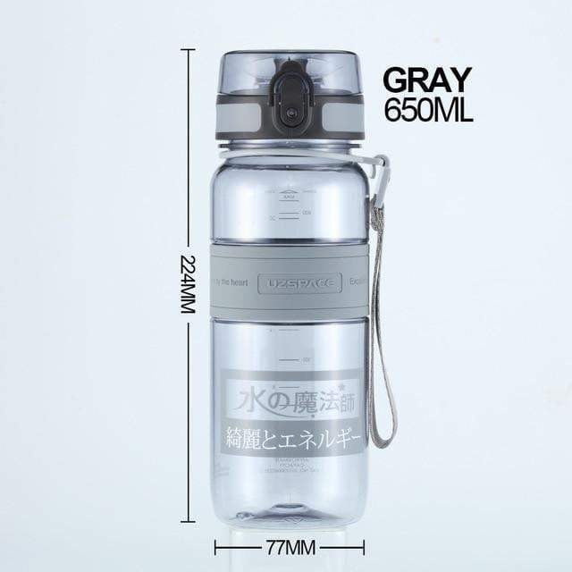 UZSPACE 32oz Gray Water Bottle for Men - BPA Free, Leakproof, Portable Sports & Travel Drink Bottle - Ideal for Gym, Hiking, Camping and Outdoor Activities