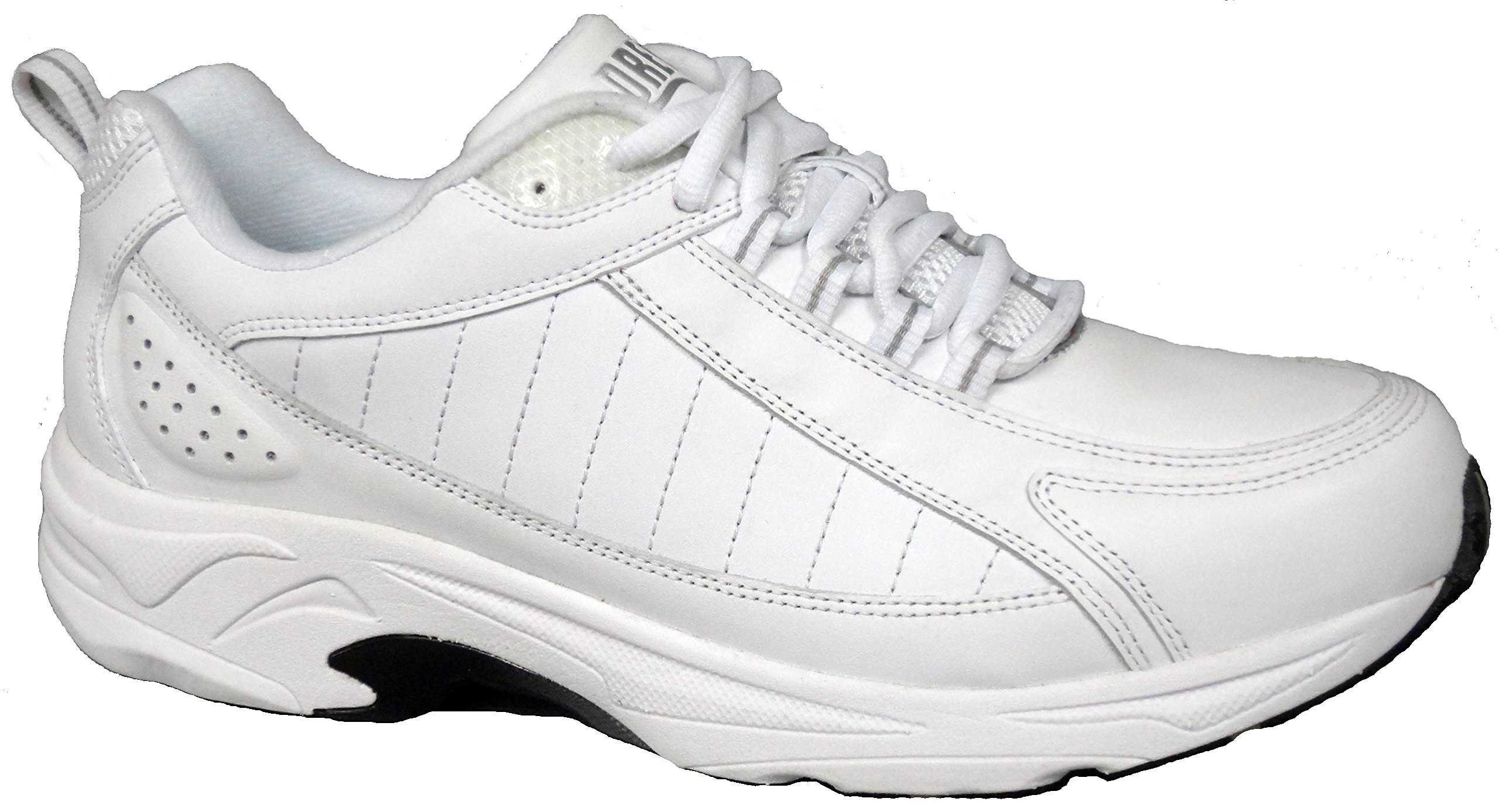 Drew Shoe Women's Fusion Athletic Sneakers - White Leather Walking Shoes for Women with Wide Width (12.5 WW) - Comfortable Supportive Footwear for Walking, Travel & Everyday Wear