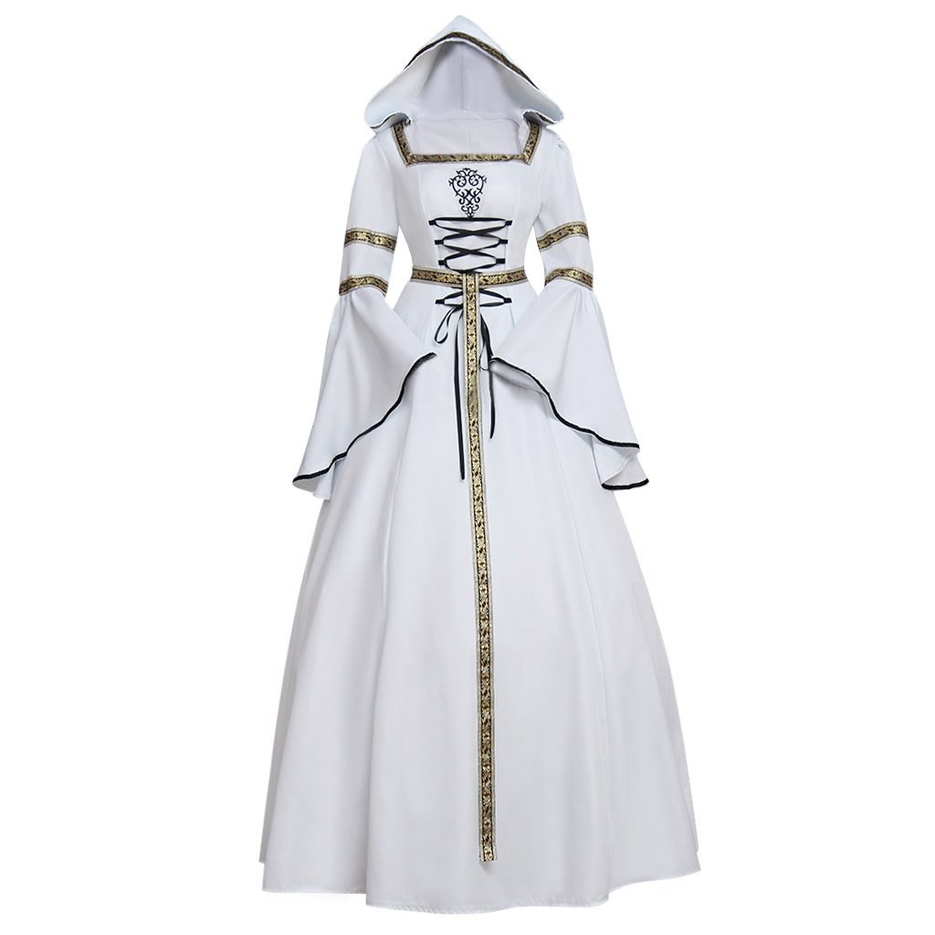 Medieval Victorian Renaissance Wedding Dress Costume for Women - Elegant Cosplay & DIY Historical Gown for Weddings, Reenactments & Themed Parties
