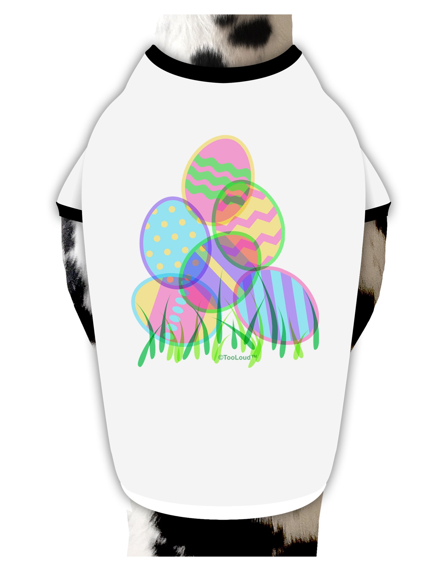 TOOLOUD Gel Easter Dog Shirt White & Black Medium for Pet Parties
