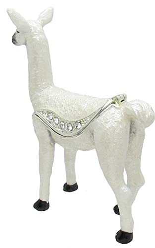 Exquisite Llama Jeweled Trinket Box with Genuine Austrian Crystals - Perfect for Jewelry Storage, Gift Giving & Home Decor