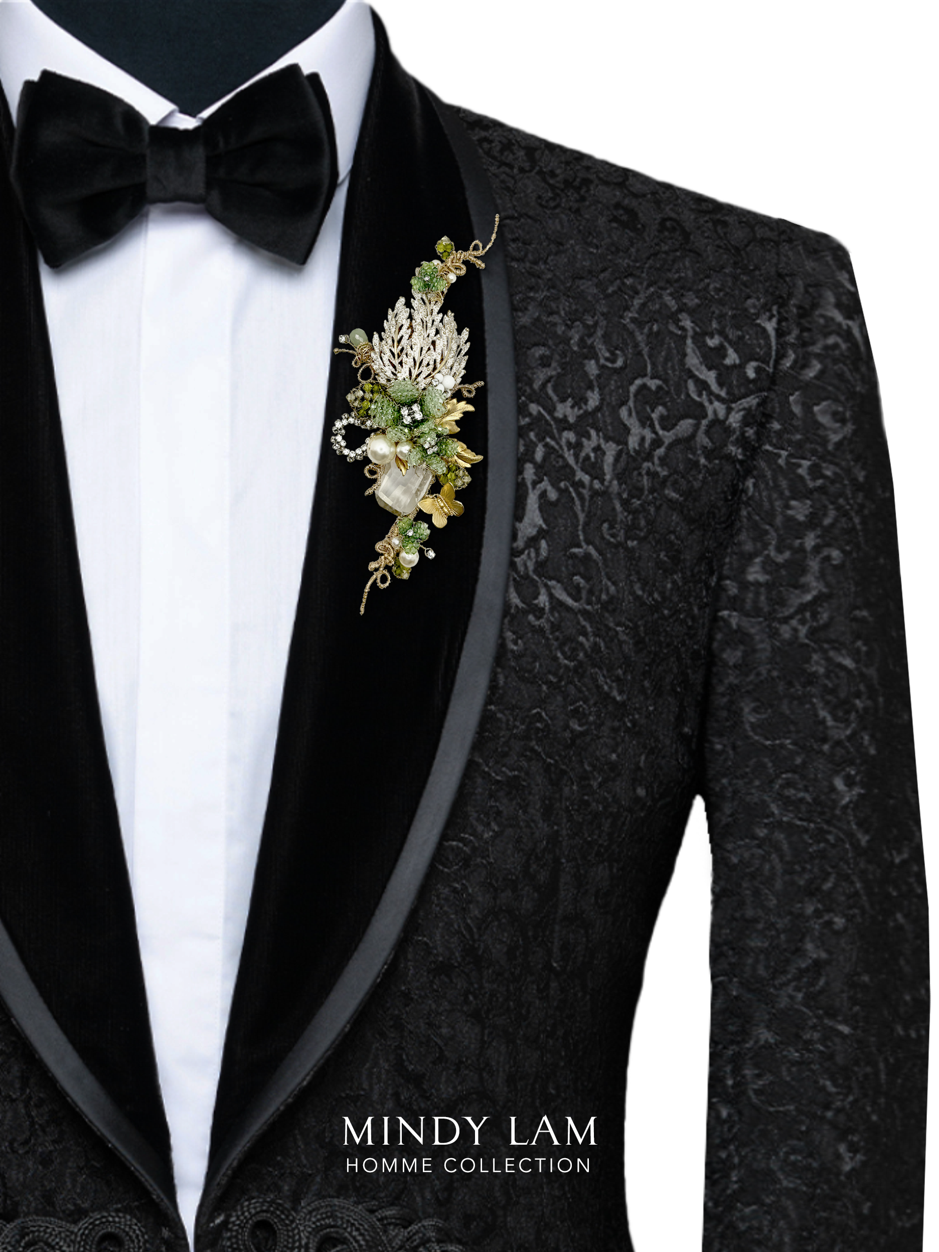 Stylish Men's Lapel Pin - Foliage of Whimsy Design for Suits, Blazers & Formal Attire | Perfect for Weddings, Business Meetings & Special Occasions