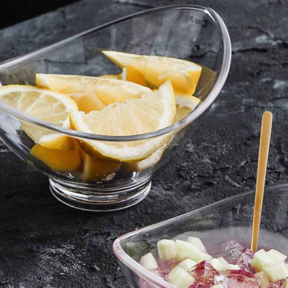 DOITOOL 13cm Transparent Acrylic Salad Bowl - Creative Kitchenware for Fruits, Vegetables & Snacks | Microwave Safe, BPA-Free | Perfect for Restaurants, Home Kitchen & Office Lunch