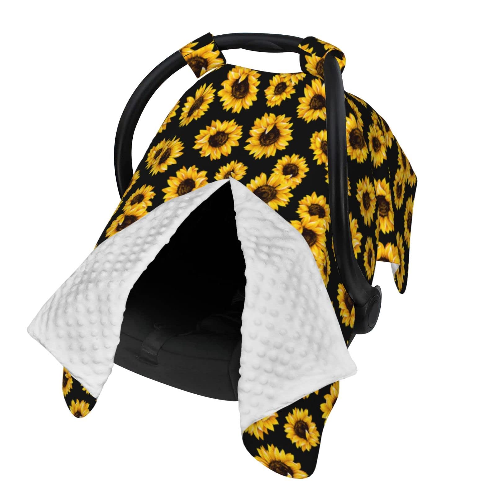 Sunflower Baby Car Seat Cover & Nursing Cover - Soft, Breathable & Cute for Boys & Girls | Perfect for Strollers, Shopping & Outdoor Activities