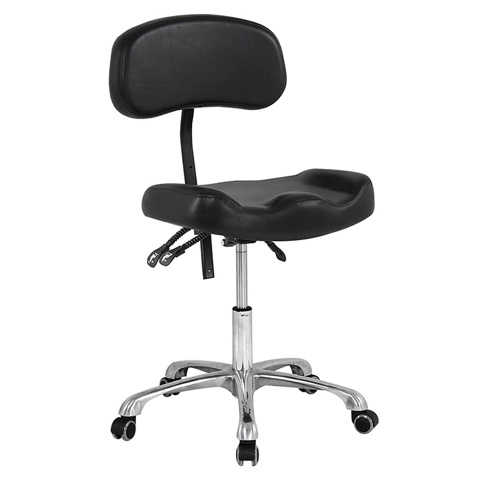 **TATARTIST Adjustable Hydraulic Tattoo Artist Chair with Back Support - Ergonomic Rolling Swivel Stool for Salon, Spa, Office & Beauty - Black (Ideal for Tattoo Studios, Massage Clinics & Home Use)**