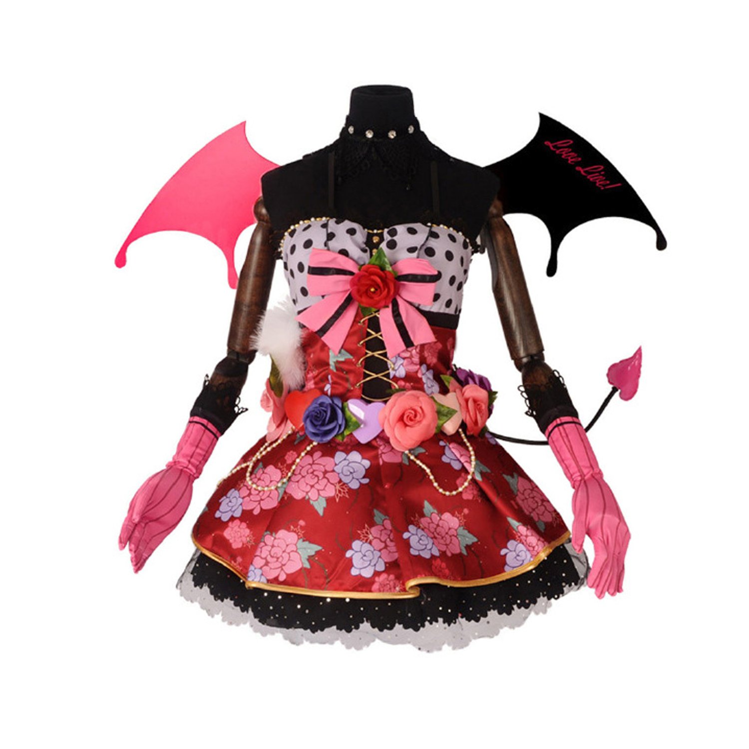 Anime Nico Tojo Cosplay Costume - Sexy Demon Dress Full Set for Halloween, Cosplay Events & Anime Conventions