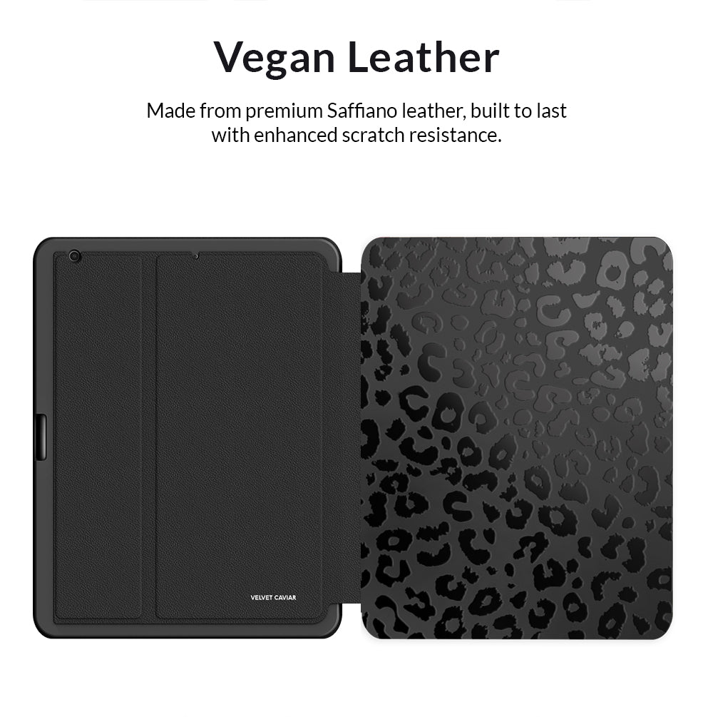 Black Leopard iPad Case 2.0 - Premium Protective Cover for iPad Air/Pro, Slim Fit with Auto Sleep/Wake | Perfect for Work, Travel & Home Use