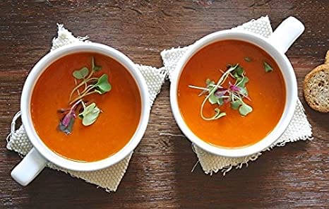 Premium White Porcelain Soup Bowl with Comfortable Handle - Perfect for Hot Soups, Stews & Cereals - Ideal for Home Dining, Restaurants & Gifts