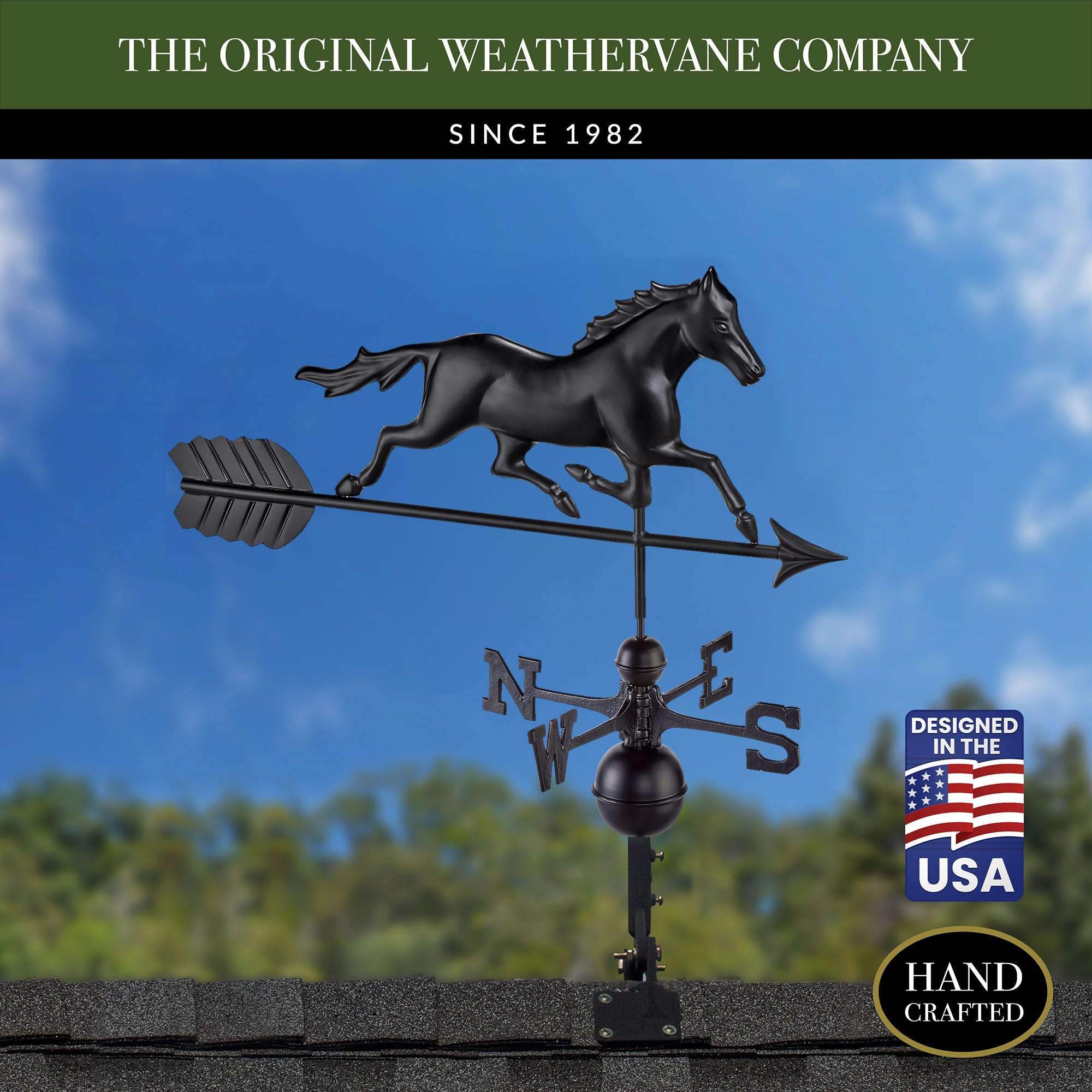 Black Aluminum Trotting Horse Statue - Elegant Home & Office Decor for Equestrian Lovers | Perfect for Bookshelf, Desk, or Gift Giving
