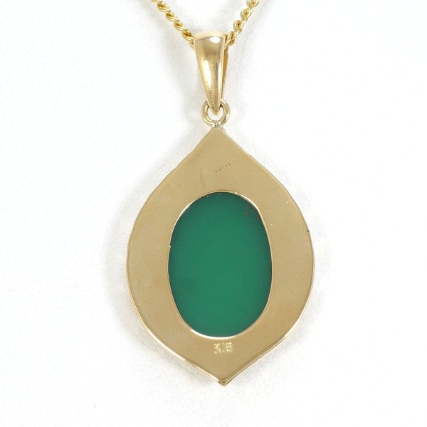 18K Yellow Gold Stone Cameo Necklace for Women - Vintage Handmade Jewelry Gift - Perfect for Weddings, Anniversaries & Special Occasions