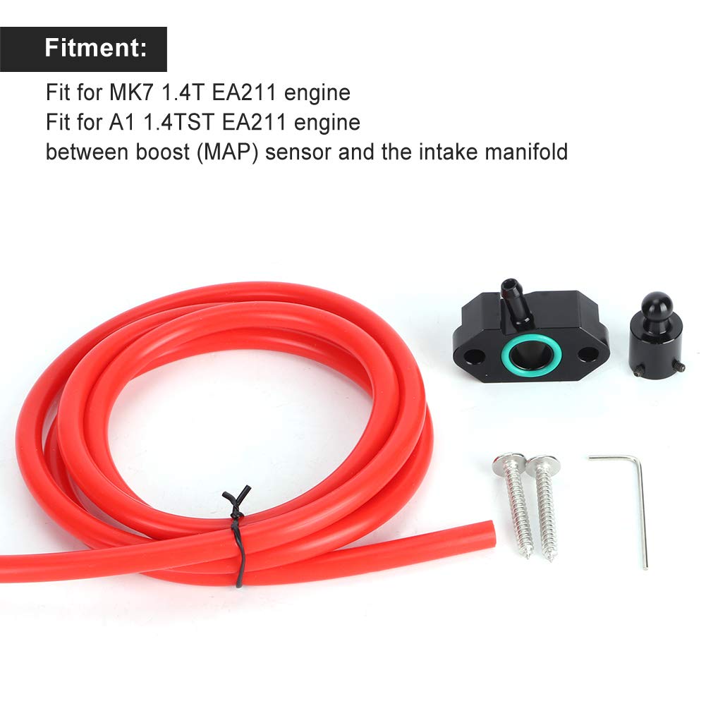 High Performance Aluminum Turbo Vacuum Adapter Kit - Compatible with 1.4TST EA211 Engine | Boost Tap & Vacuum Fitting for Car Turbo Upgrades | Perfect for Performance Tuning & Engine Modifications