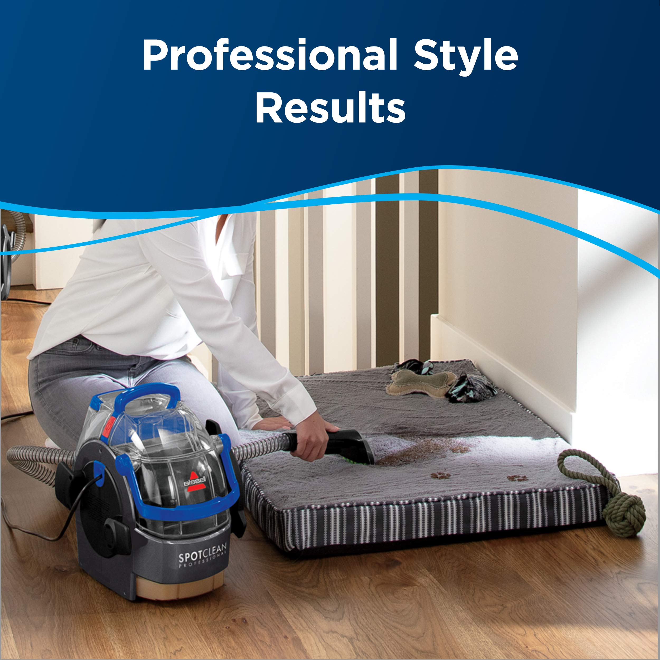 BISSELL SpotClean Professional Portable Carpet Cleaner - 5.9 Amp Deep Cleaner for Carpets, Upholstery & Stairs with 5Ft Hose, 3