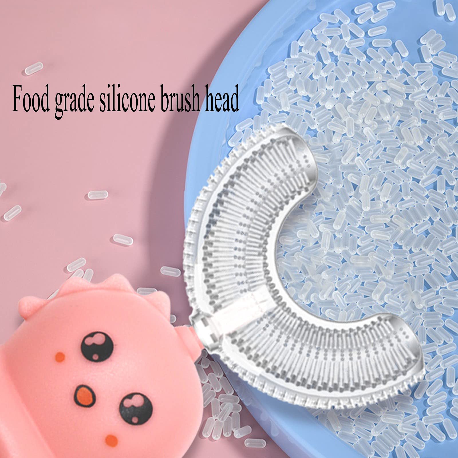 360° U-Shape Electric Toothbrush for Kids - Whitening & Massage, Soft Bristles for Gentle Teeth Cleaning, Perfect for Children's Oral Care & Daily Dental Hygiene