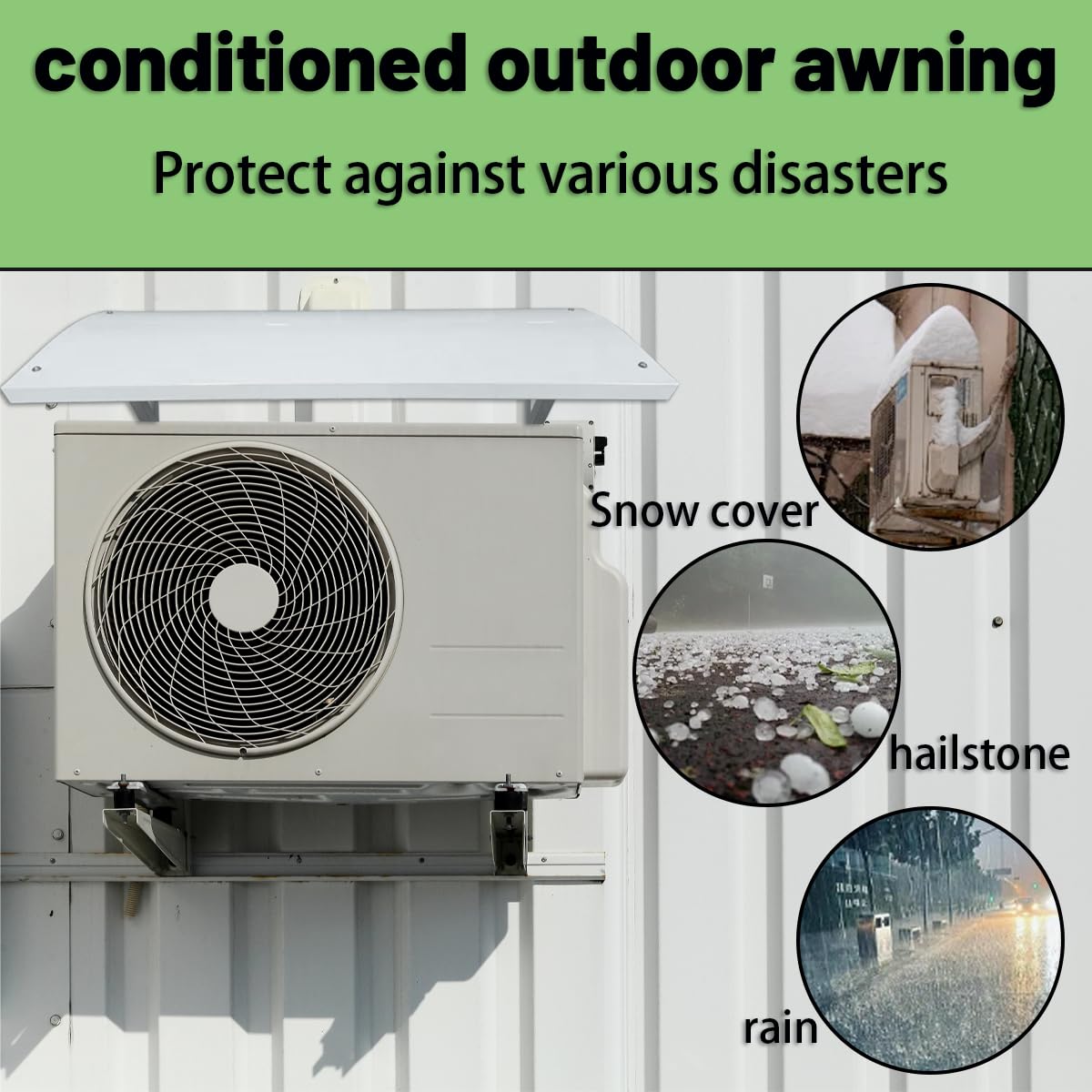 UV & Snow Resistant Air Conditioner Compressor Cover - Waterproof Outdoor AC Unit Protector for Mini Split Systems | Perfect for Patio, Garden & Harsh Weather Protection