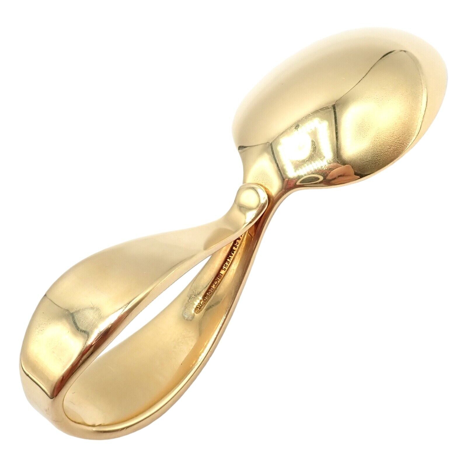 Vintage Tiffany & Co. 18k Yellow Gold Baby Spoon 52.8g - Elegant Estate Jewelry for Christening Gifts & Baby Keepsakes