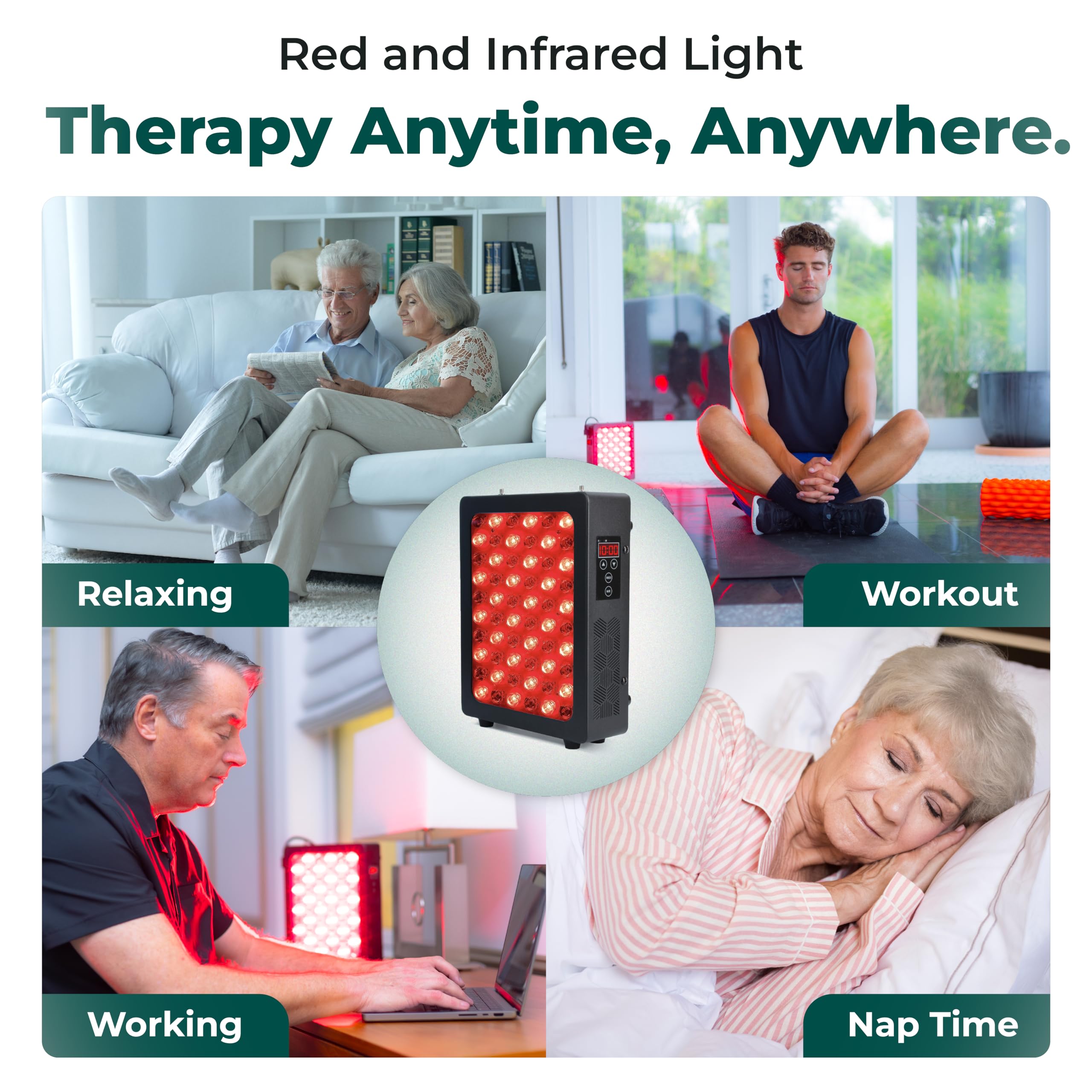 Red Light Therapy Device for Face and Body - Infrared Light Therapy with Remote Control & Timer - FSA Eligible - Perfect for Skin Rejuvenation, Pain Relief, and Muscle Recovery at Home