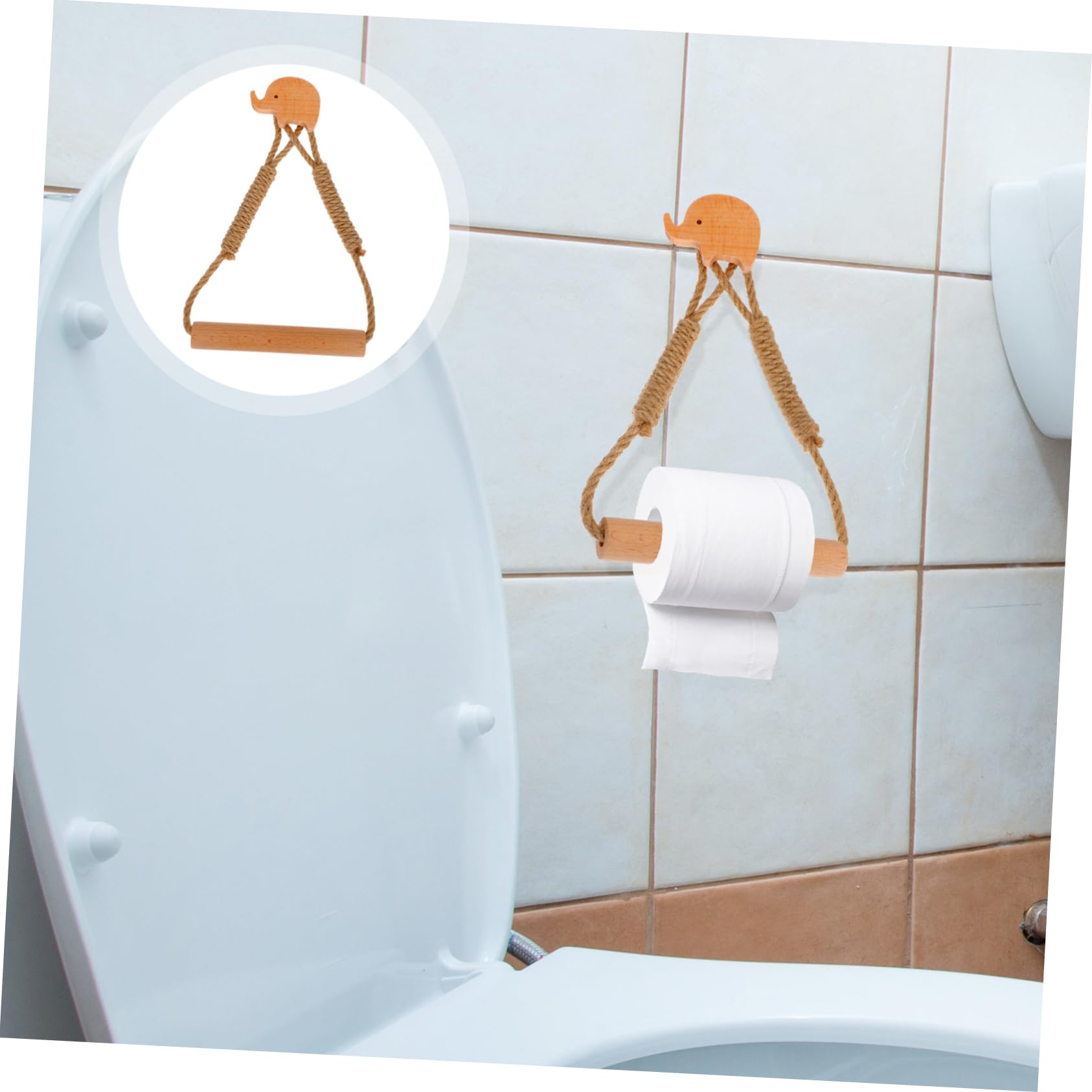 Cabilock 1-Piece Roll Twine Holder & Toilet Paper Dispenser - Hanging Towel & Tissue Rack for Bathroom, Kitchen, or Office Storage - Space-Saving Scroll Rope Organizer for Easy Access