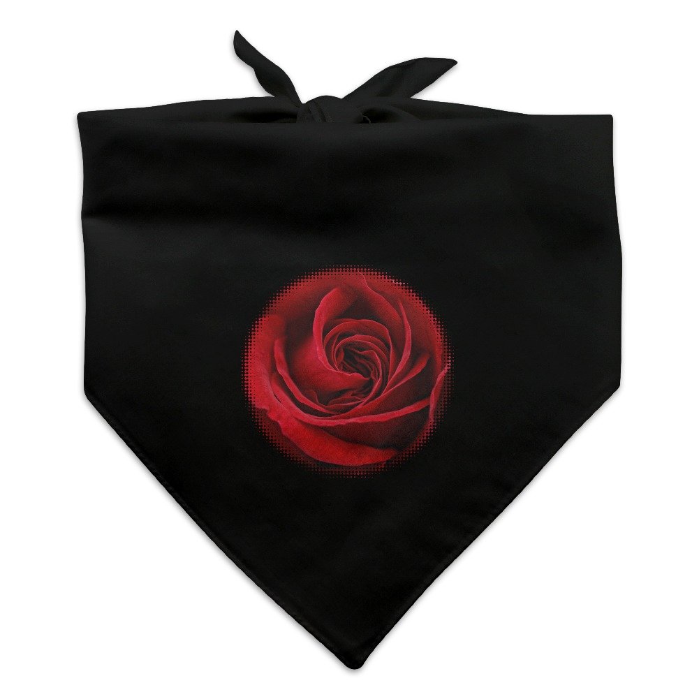 Red Rose Close-up Dog Bandana - Soft & Stylish Pet Accessory for Small & Medium Dogs - Perfect for Photo Shoots, Walks & Special Occasions