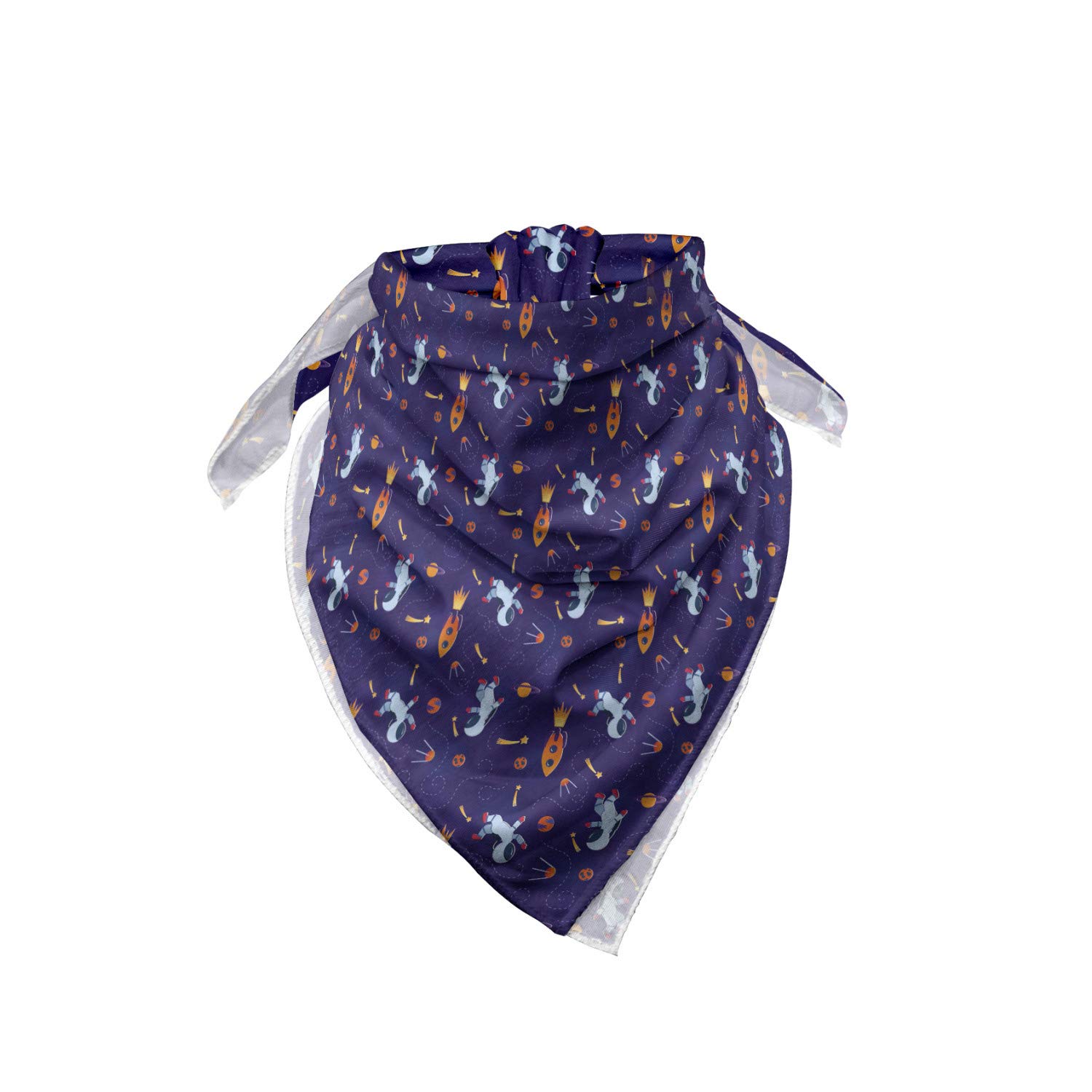 Ambesonne Galaxy Bandana - Astronaut & Planets Space Design - Unisex Head & Neck Scarf for Men & Women - Perfect for Outdoor Activities, Cosplay & Fashion Accessories