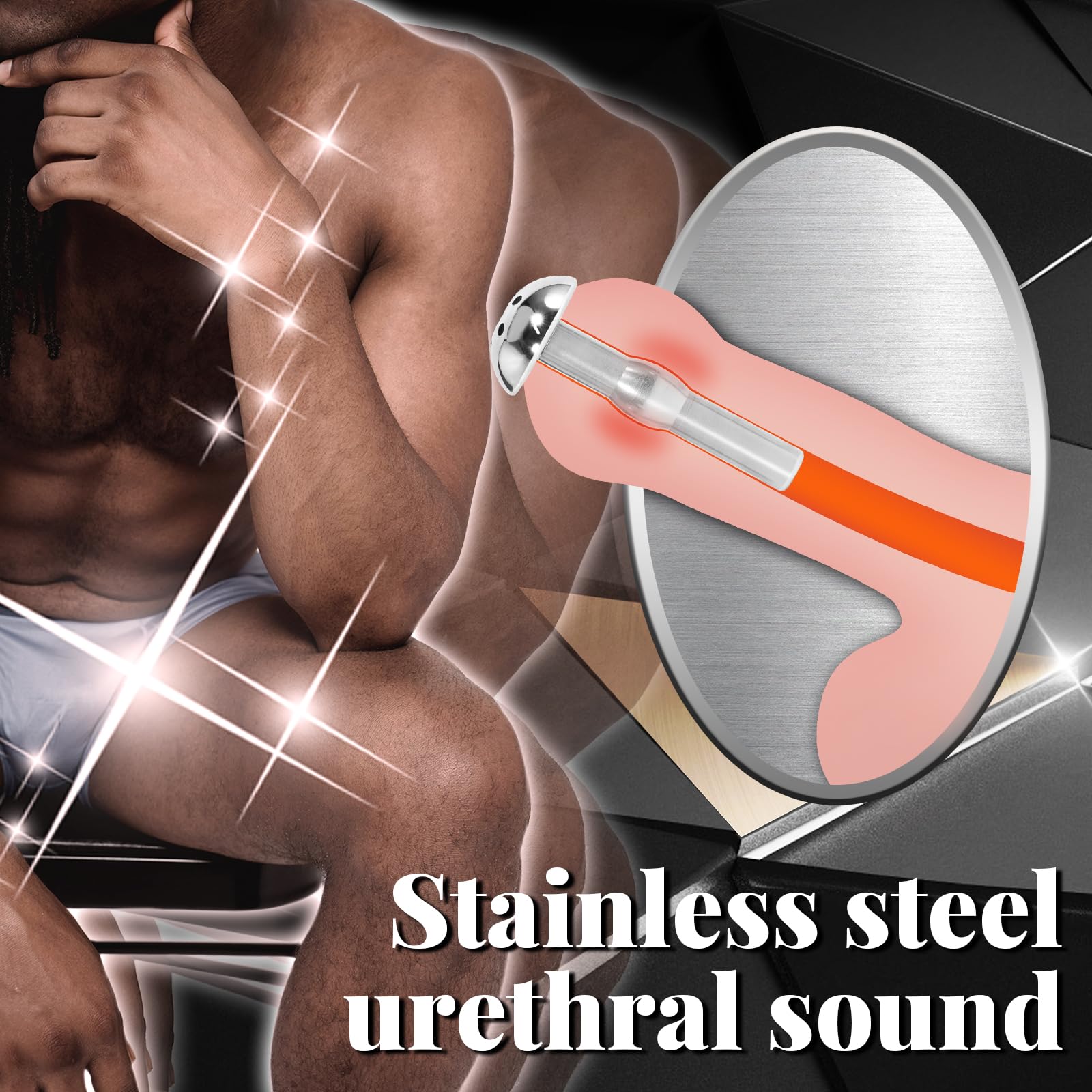 Stainless Steel Hollow Urethral Sound Plug Catheter - 8mm Penis Expander for Male Masturbation & Sensual Play - Medical Grade Sex Toy for BDSM & Adult Pleasure
