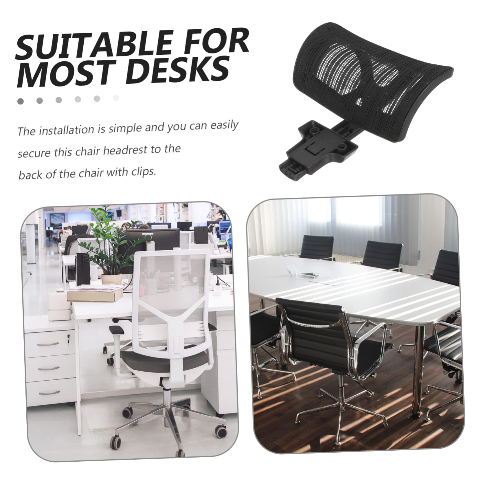 Universal Adjustable Headrest for Office Chair - Ergonomic Neck Support Pillow with Height & Angle Adjustment for Executive, Desk & Computer Chairs - Perfect for Long Work Hours & Home Office Comfort