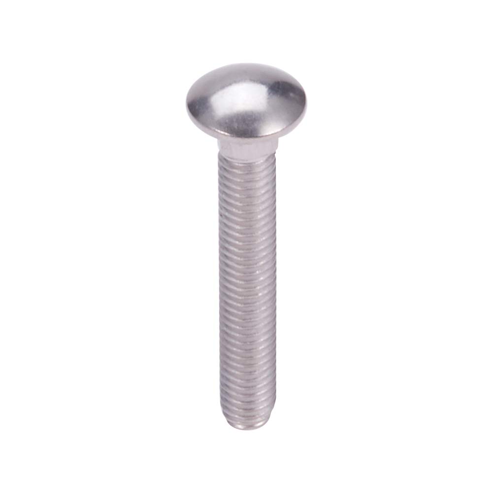 M6x40mm 304 Stainless Steel Carriage Bolts 30PCS - for Furniture & Automotive