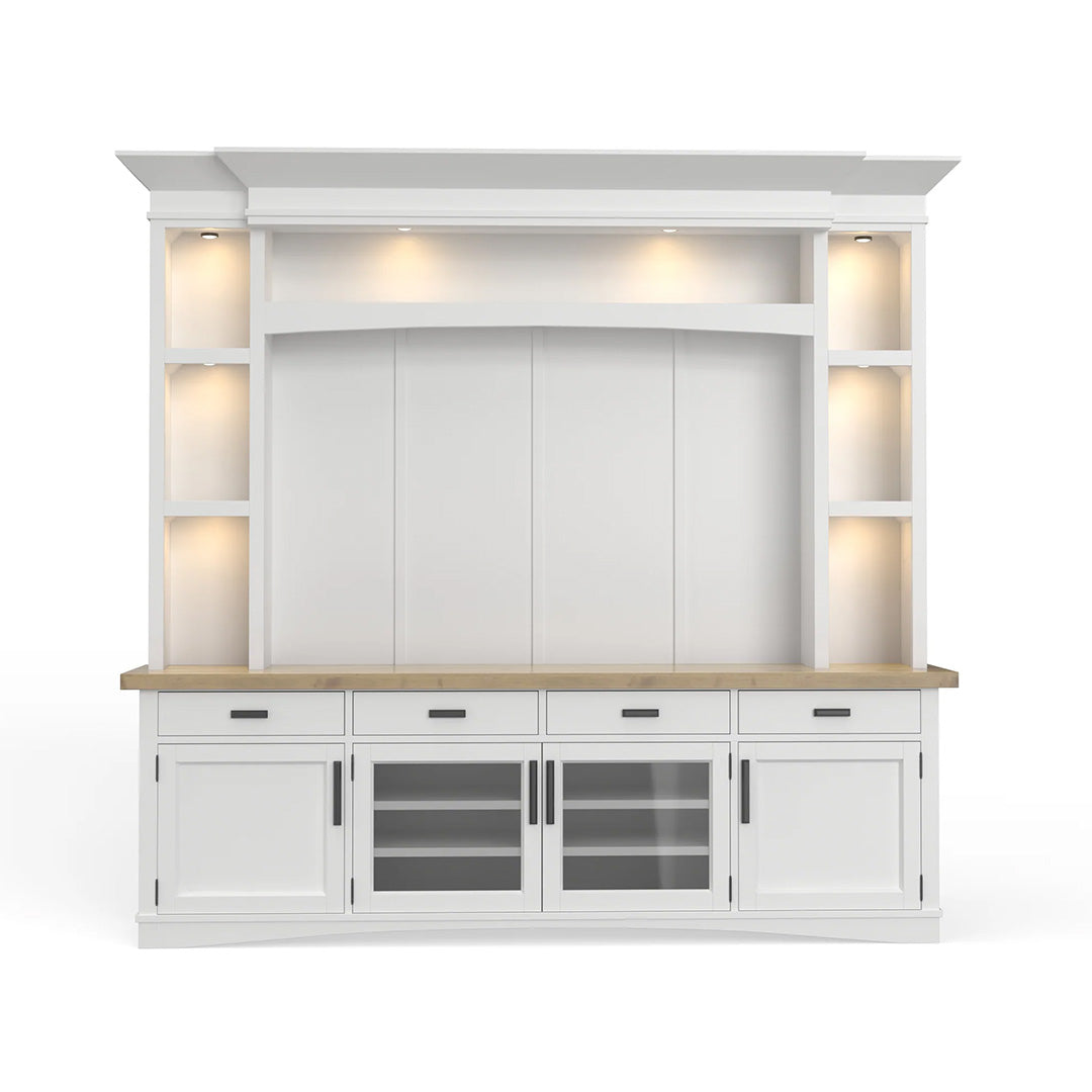 Modern Roots TV Stand Entertainment Center with Storage - Wooden Media Console for Living Room, Bedroom, Home Theater (Use for TV, Gaming Console, Books & Decor)