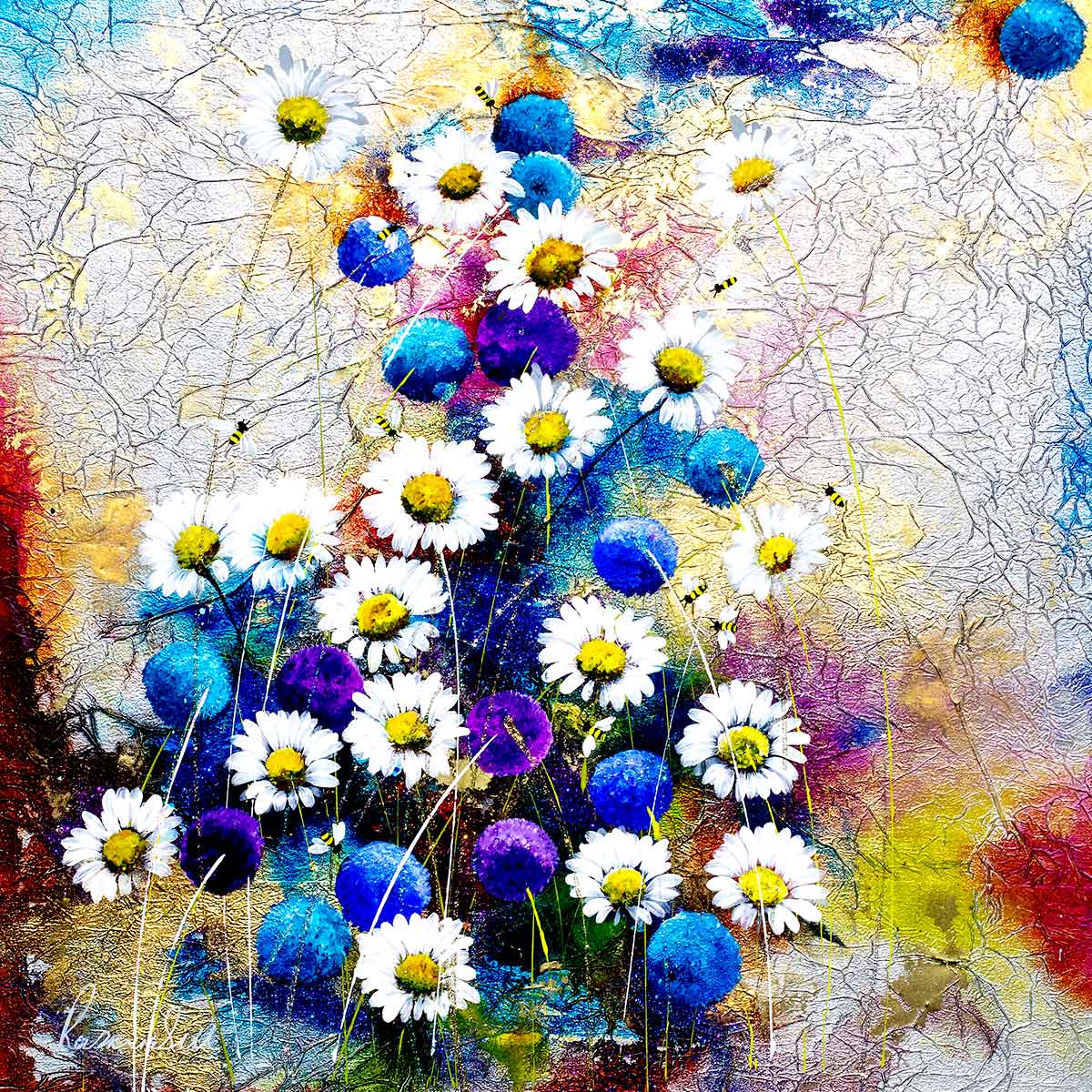 Alliums and Daisies Original Floral Art Print - Perfect for Home Decor, Wall Art & Gift Giving
