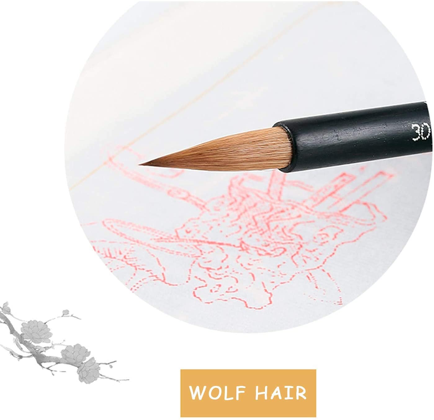 Chinese Calligraphy Brush Pens - Sumi & Wolf Hair for Watercolor & Drawing