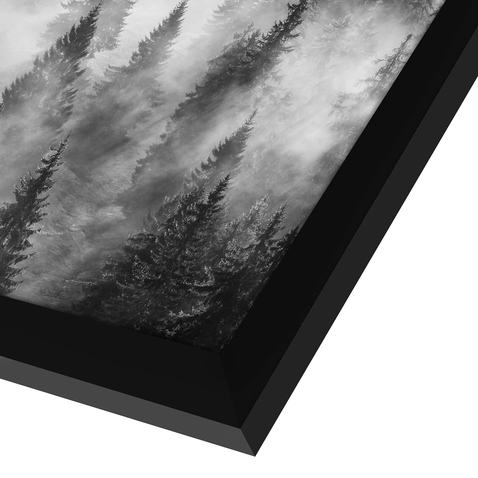 Americanflat 24x24 Black Picture Frame - Polished Plexiglass & Wood - Perfect for Wall Display & Home Decor