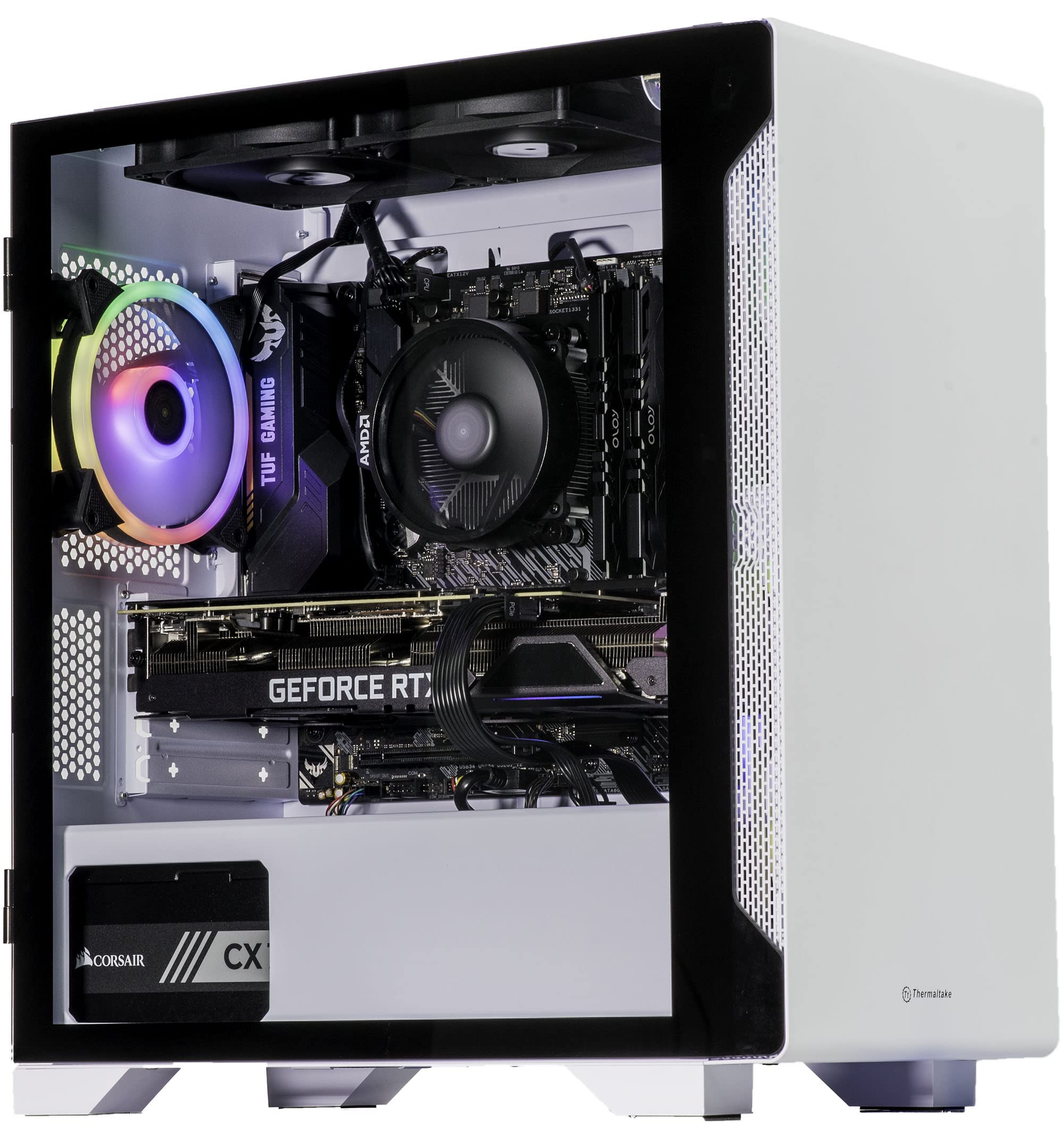 Velztorm Nix Custom Gaming PC - AMD Ryzen 5 5600X 6-Core, 32GB RAM, 1TB SSD + 2TB HDD, GTX 1050Ti, Windows 10 | High Performance Desktop Computer for Gaming, Streaming & Content Creation