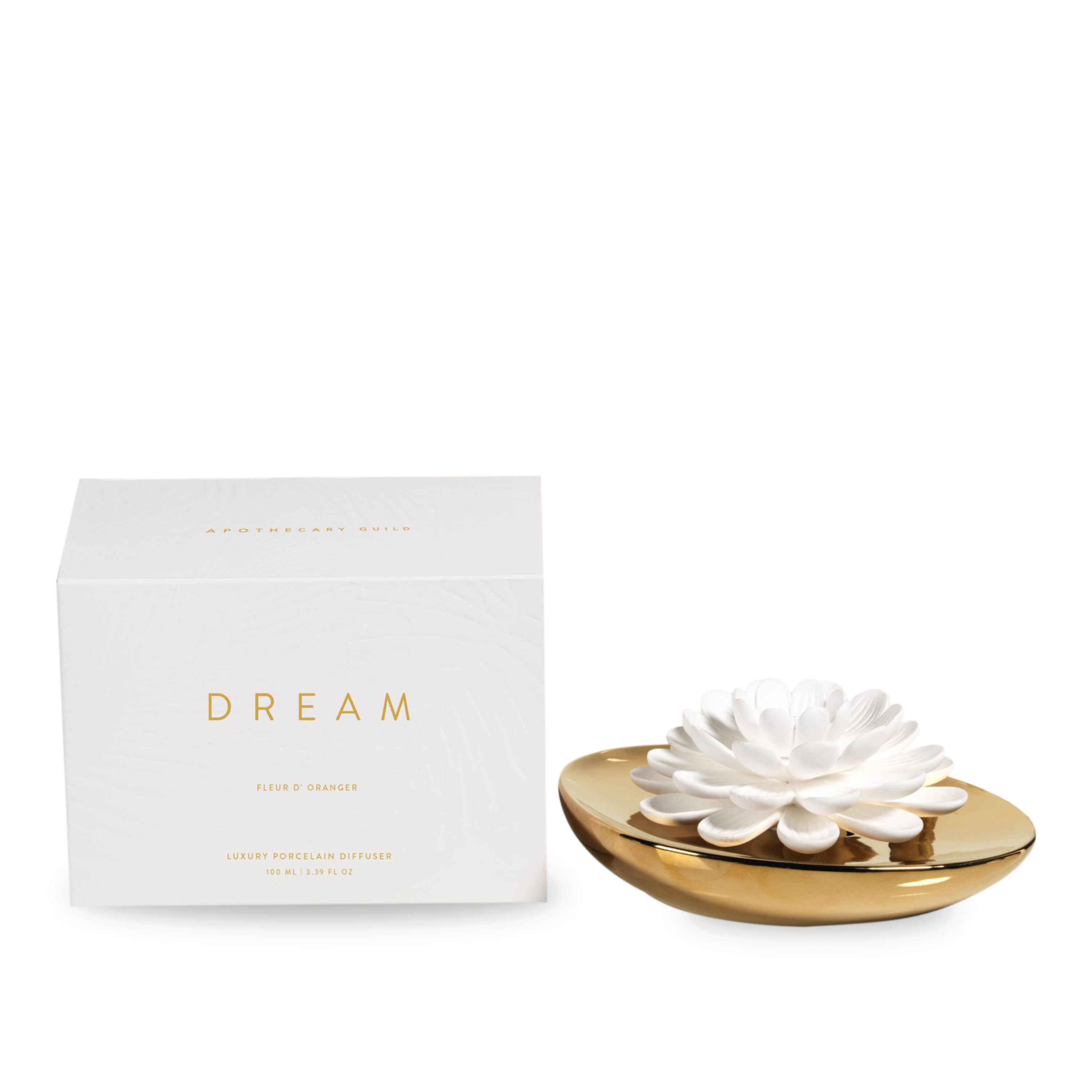 Dream Porcelain Flower Diffuser - Elegant Home Fragrance Oil Diffuser with Natural Reed Sticks, Perfect for Living Room, Bedroom, Office & Spa Relaxation