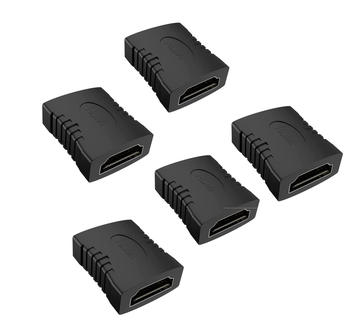 Premium HDMI Female to Female Coupler Adapter - 5 Pack for Seamless HDTV, Laptop, Projector & Gaming Console Connections - Ideal for Home Theater, Office Presentations & Multi-Screen Setups