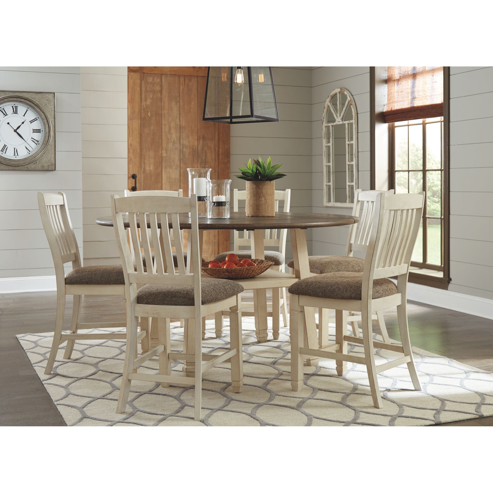 Bolanburg 5-Piece Counter Height Dining Set - Modern Kitchen Table and Stools for Small Spaces - Perfect for Breakfast Nook, Apartment, or Bar Area