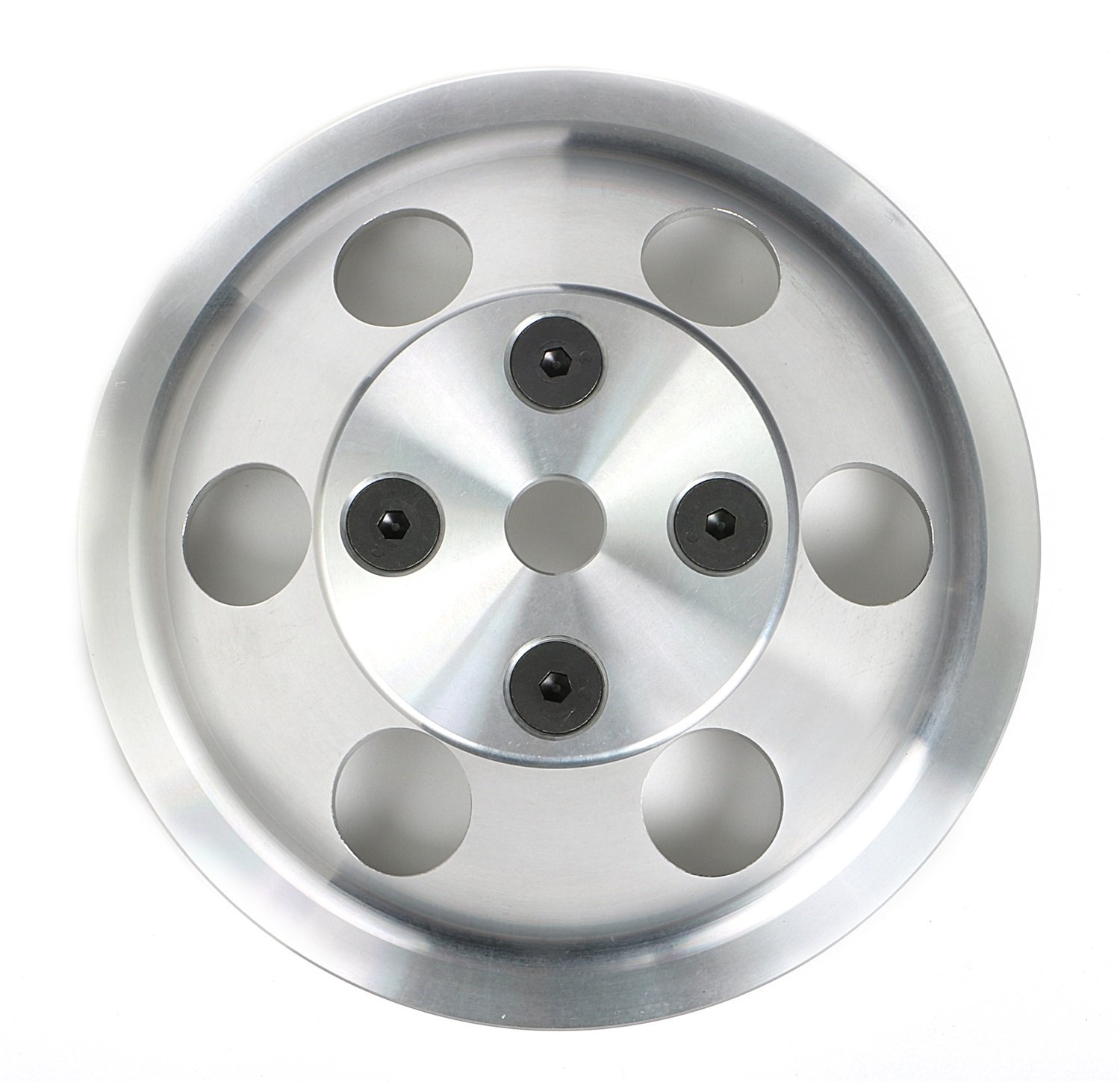 Trans-Dapt Performance 9482 Aluminum Single-Groove Water Pump Pulley - High-Performance Replacement for Chevy, Ford & Dodge - Ideal for Engine Cooling System Upgrades & Racing Applications