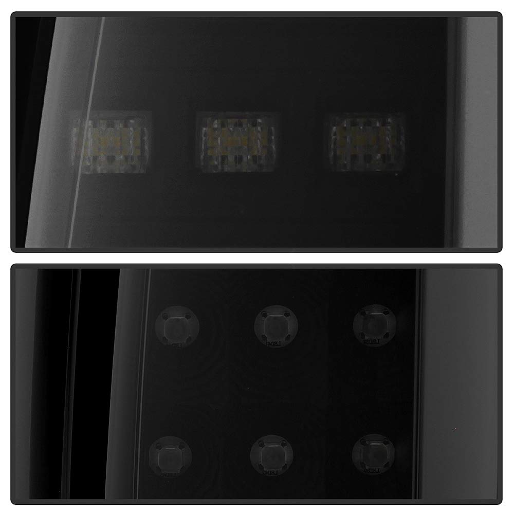 ACANII Black Smoked Full LED Tube Tail Lights Brake Lamps for 2015-2020 Chevy Suburban & Tahoe - Driver & Passenger Side - Upgrade Your Ride with Stylish Nighttime Visibility